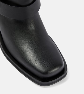 Faux leather biker boots | Ganni