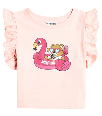 Printed cotton-blend jersey T-shirt | Moschino Kids