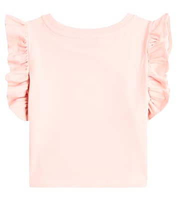 Printed cotton-blend jersey T-shirt | Moschino Kids