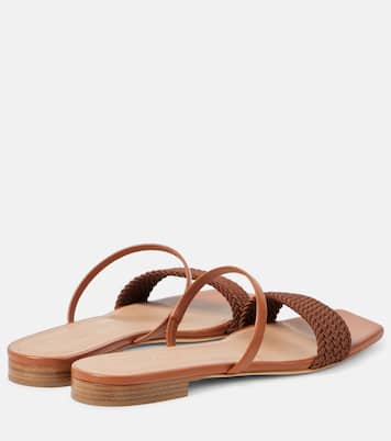 Frida leather-trimmed sandals | Malone Souliers