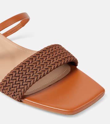 Frida leather-trimmed sandals | Malone Souliers