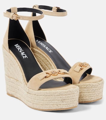 Medusa '95 leather wedge sandals | Versace