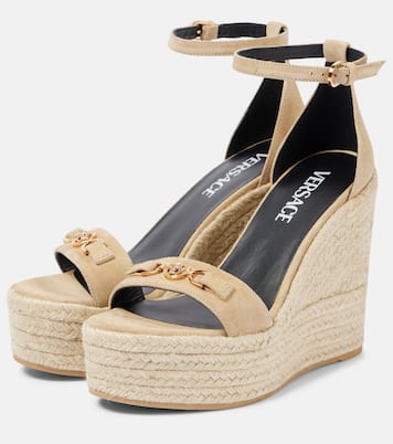 Medusa '95 leather wedge sandals | Versace