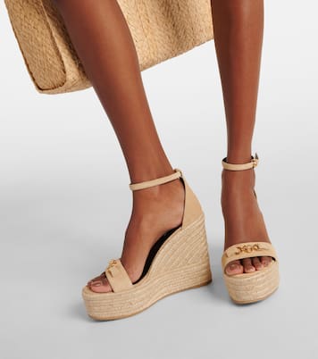 Medusa '95 leather wedge sandals | Versace