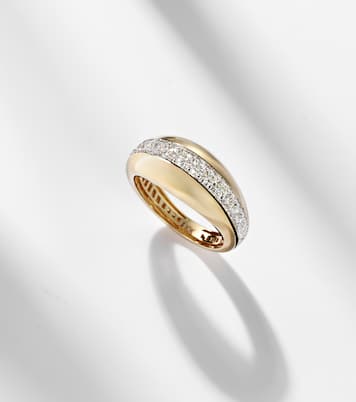 Pistachio 10kt gold ring with diamonds | Stone and Strand