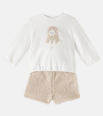 Baby cotton-blend top and shorts set | Il Gufo