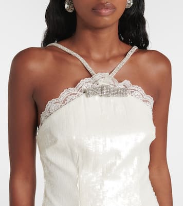 Minikleid mit Kristallen und Pailletten | Self-Portrait