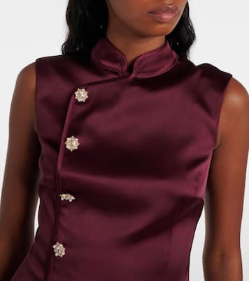 Minikleid aus Satin | Self-Portrait