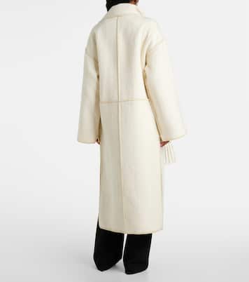 Abrigo con bufanda de mezcla de lana | Toteme