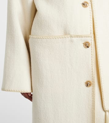 Abrigo con bufanda de mezcla de lana | Toteme