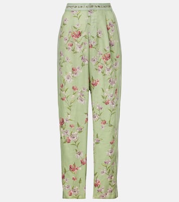 Pantalon ample Florecer Honeysuckle en lin | Agua by Agua Bendita