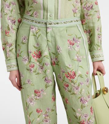 Pantalon ample Florecer Honeysuckle en lin | Agua by Agua Bendita