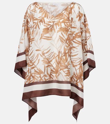 Printed silk top | Brunello Cucinelli