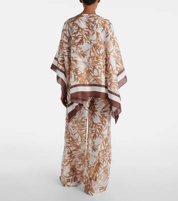 Printed silk top | Brunello Cucinelli