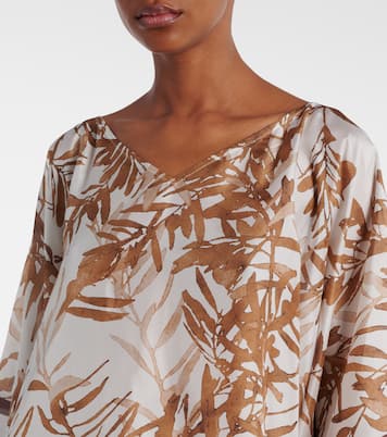 Printed silk top | Brunello Cucinelli