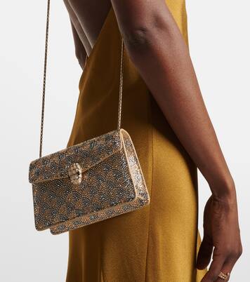 Schultertasche Serpenti Forever Mini mit Kristallen | Bvlgari