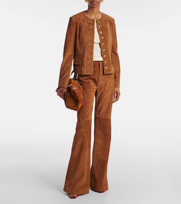 Pantalon évasé Roe en daim | Nili Lotan