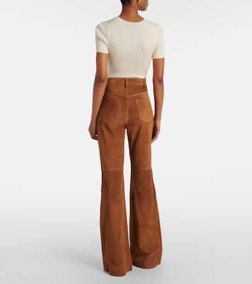 Pantalon évasé Roe en daim | Nili Lotan