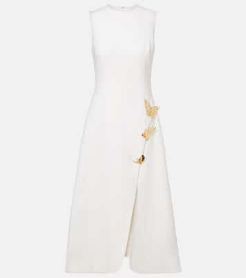 Embellished wool-blend cocktail dress | Oscar de la Renta