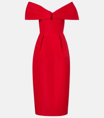 Off-Shoulder-Maxikleid aus Seide | Carolina Herrera