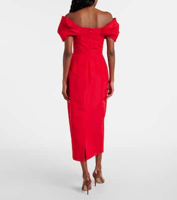 Off-Shoulder-Maxikleid aus Seide | Carolina Herrera