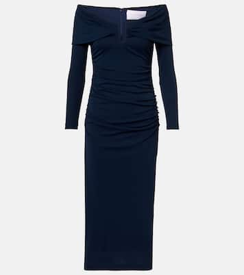Off-Shoulder-Midikleid | Carolina Herrera