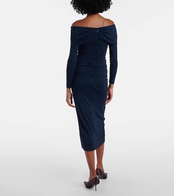 Off-Shoulder-Midikleid | Carolina Herrera