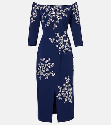Verziertes Off-Shoulder-Midikleid | Carolina Herrera