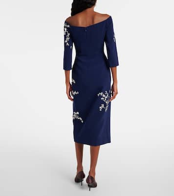 Verziertes Off-Shoulder-Midikleid | Carolina Herrera