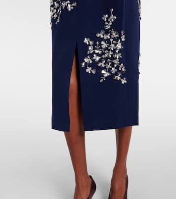 Verziertes Off-Shoulder-Midikleid | Carolina Herrera