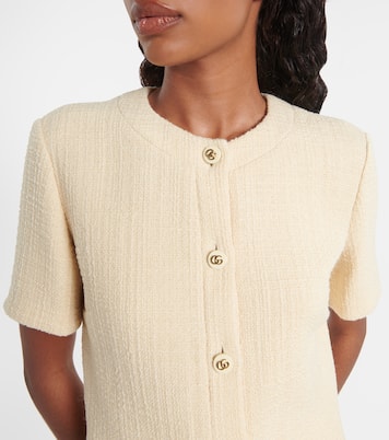 Double G wool-blend tweed minidress | Gucci