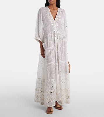 Robe longue brodée en coton | Juliet Dunn