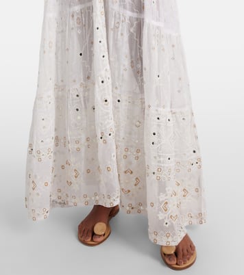 Robe longue brodée en coton | Juliet Dunn
