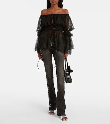 Low-rise slim-fit flared jeans | Blumarine