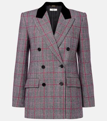 جاكيت من الصوف بمربعات وصفين من الأزرار | Chloé