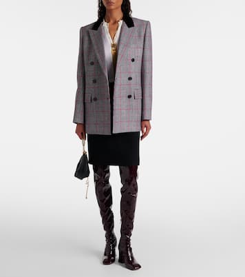 جاكيت من الصوف بمربعات وصفين من الأزرار | Chloé