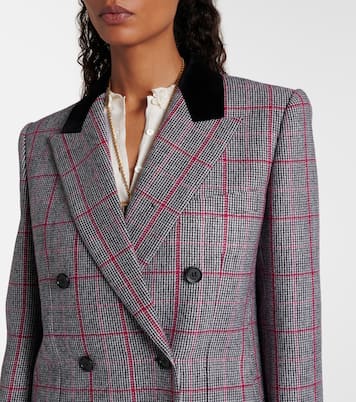 جاكيت من الصوف بمربعات وصفين من الأزرار | Chloé