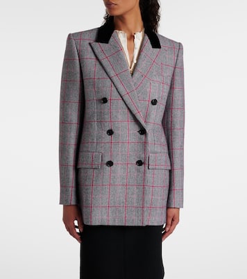 جاكيت من الصوف بمربعات وصفين من الأزرار | Chloé