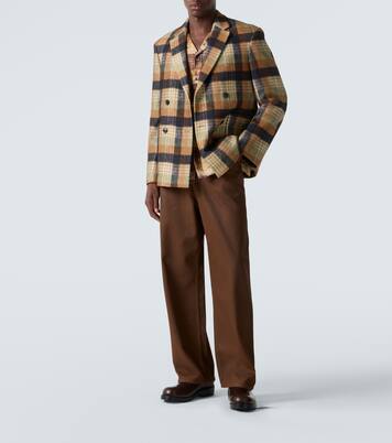 Blazer en laine à carreaux | Dries Van Noten