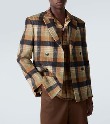 Blazer en laine à carreaux | Dries Van Noten