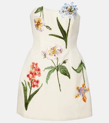 Robe Rosario brodée en velours  | Leo Lin