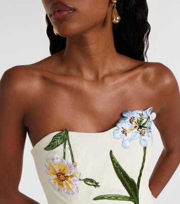 Robe Rosario brodée en velours  | Leo Lin