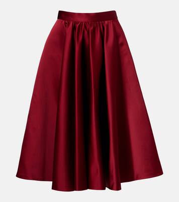 Farneto duchess satin midi skirt | Max Mara