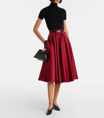 Farneto duchess satin midi skirt | Max Mara