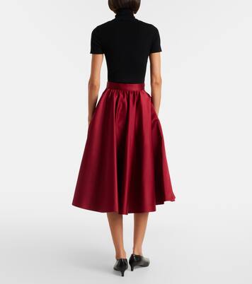 Farneto duchess satin midi skirt | Max Mara