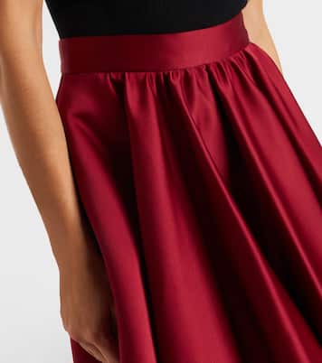 Farneto duchess satin midi skirt | Max Mara