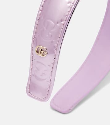 Haarreif GG aus Metallic-Leder | Gucci