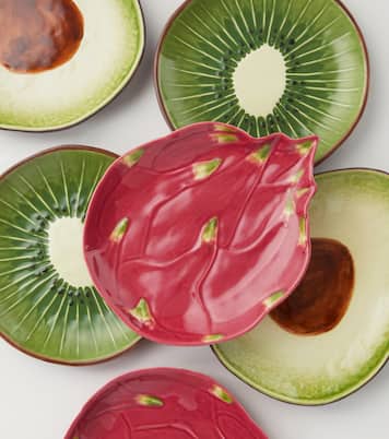 Tropical Fruits Pitaya set of 4 earthenware dessert plates  | Bordallo Pinheiro