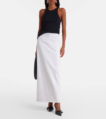 Cotton-blend maxi skirt  | Coperni