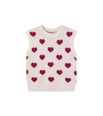 Pullunder Gaby aus Woll-Jacquard | Wheat